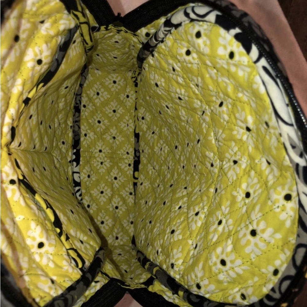 Vera Bradley Backpack Sm Quilted Cotton Zip Yellow Floral “Baroque” 2010 12x9x4 - Picture 14 of 15
